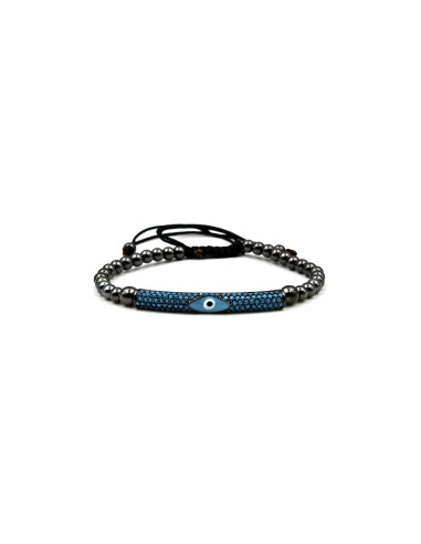 TIRQUOISE BIG EYEBAR BRACELET BLACK