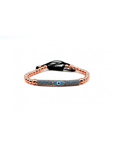 TIRQUOISE BIG EYEBAR BRACELET ROSE GOLD