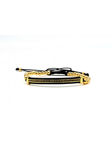 BLACK BAR BRACELET GOLD