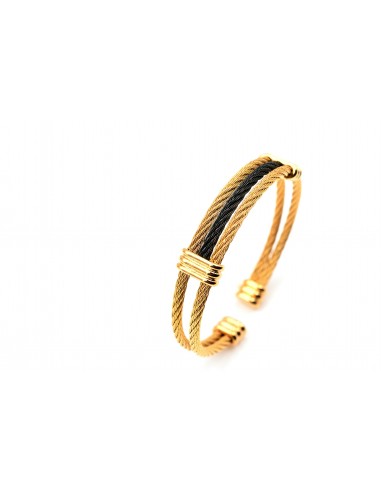 GOLD CHAIN BRACELET WITH BLACK DETAILS