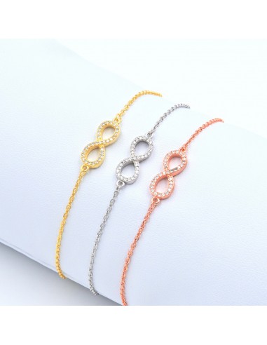INFINITY CHAIN BRACELET SILVER 925 SILVER/GOLD/ROSE GOLD