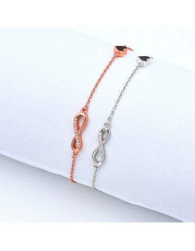 LOVE CHAIN BRACELET SILVER 925- ROSE GOLD-SILVER