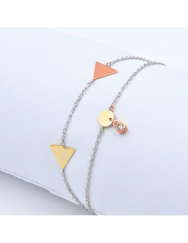 TRIANGLE CHARM BRACELET SILVER 925