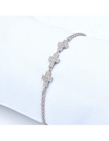 GLAM CROSS CHARM BRACELET SILVER 925