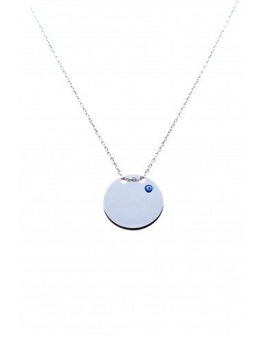 STERLING SILVER 925  EYE COIN PENDANT NECKLACE.