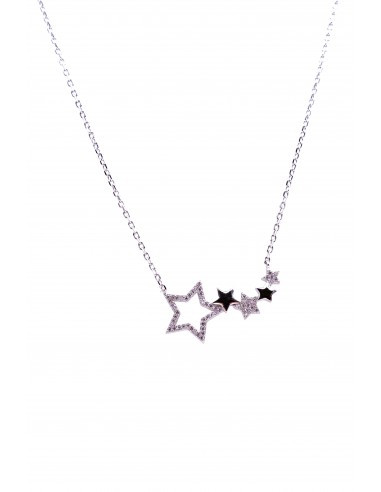 STERLING SILVER 925 SHINY STAR NECKLACE. SILVER