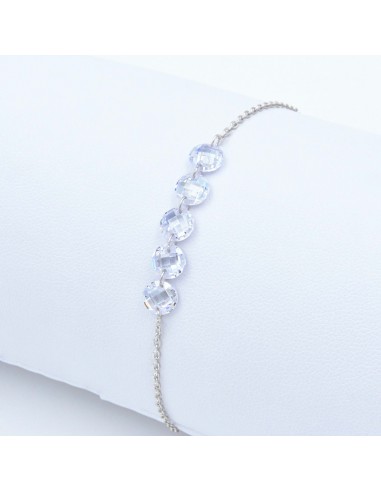 ZIRCON CRYSTALS BRACELET SILVER 925- SILVER