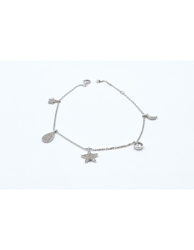HANGING STARS AND CIRCLES BRACELET SILVER 925- SILVER