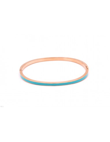 TURQOUISE ENAMEL CUFF ROSE GOLD