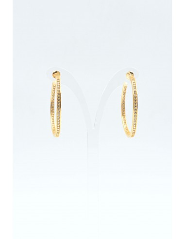 BIG SHINY HOOPS EARRINGS SILVER 925-GOLD PLATED.