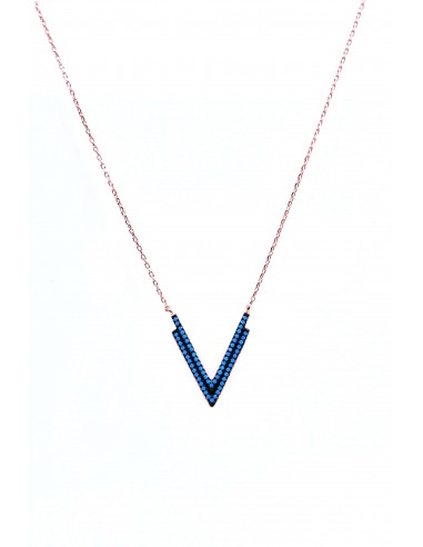 STERLING SILVER 925 TIRQUOISE ARROW NECKLACE.ROSE GOLD
