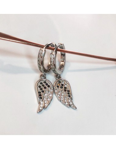 FEATHER HOOPS EARRINGS SILVER 925- SILVER COLOUR