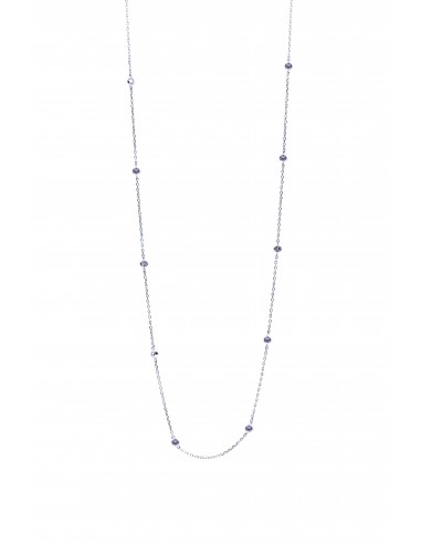 STERLING SILVER 925 LONG ZIRCON NECKLACE.SILVER