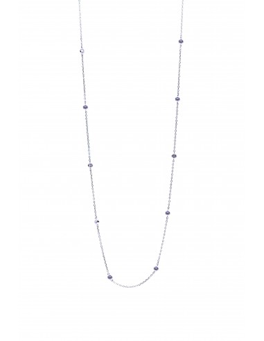 STERLING SILVER 925 LONG ZIRCON NECKLACE.SILVER