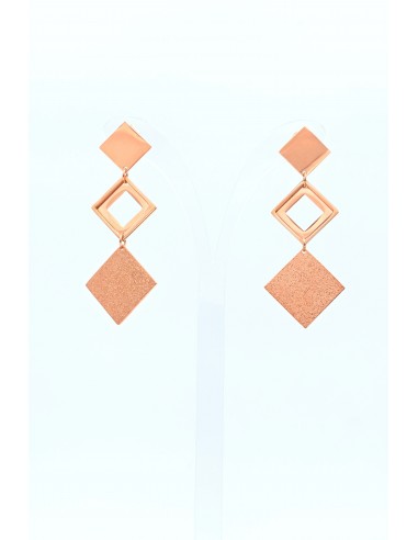 STAINLESS STEEL EARRINGS- ROSE GOLD.