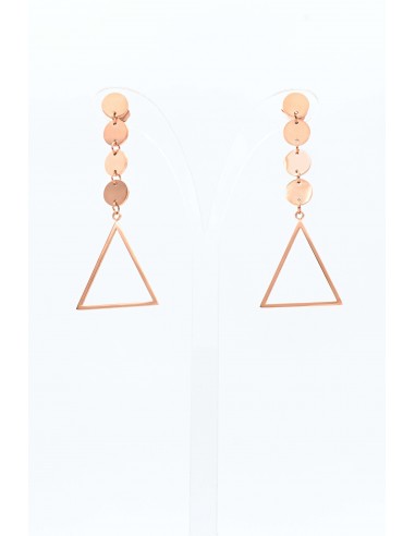 STAINLESS STEEL EARRINGS ROSE  GOLD.