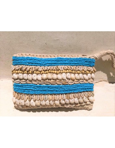 HANDMADE CROCHET TURQUOISE  BOHO BAG WITH SHELLS