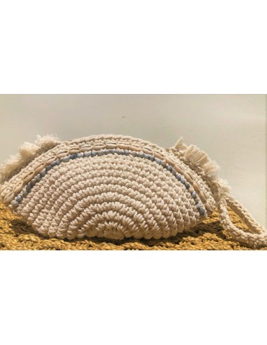 HANDMADE CROCHET  BOHO BAG WITH SHELLS AND BEADS