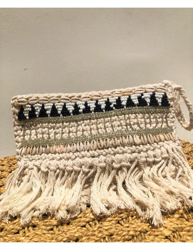 HANDMADE CROCHET  BOHO BAG WITH SHELLS AND TASSElS