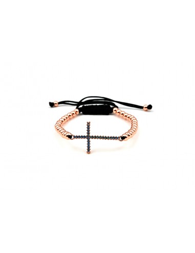 TURQUOISE CROSS  BRACELET ROSE GOLD