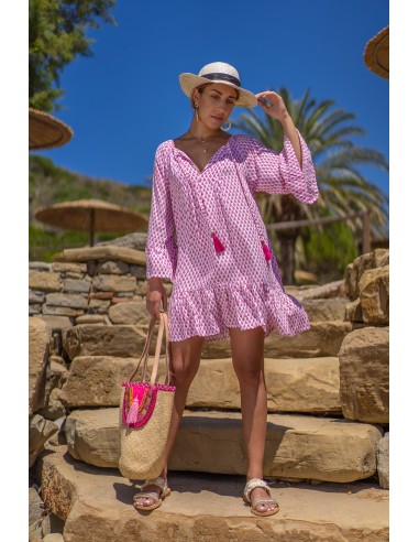 LILIANA BOHEMIAN PINK DRESS