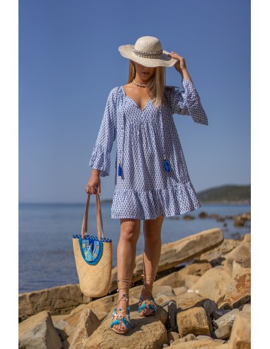 LILIANA BOHEMIAN BLUE DRESS