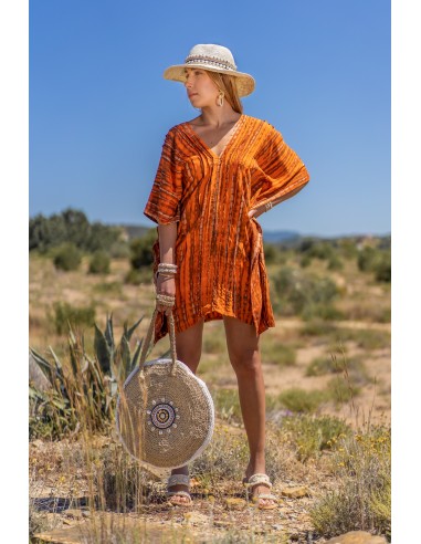 DELILAH SUNSET ORANGE KAFTAN-DRESS