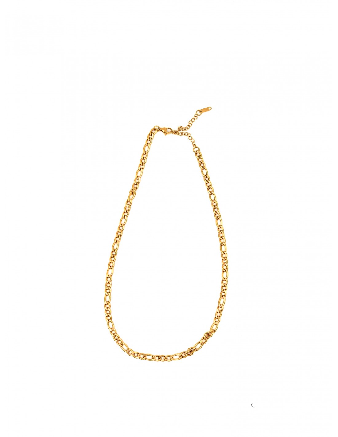 STAINLESS STEEL GOLD CHAIN 45 MM NECKLACE .